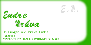 endre mrkva business card